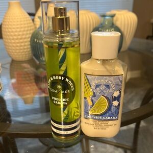 Bath & Body Works Poolside Cabana Fragrance Mist and Body Lotion Set